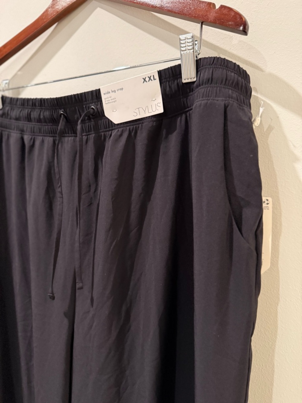 STYLUS Women's Black Relaxed Elastic-Waist Jogger Pants Size XXL - Picture 4 of 5